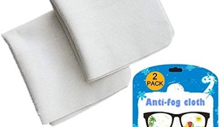 Anti Fog Wipes for Glasses, Anti-Fog Wipes Prevent Fogging of Eyeglasses Glasses Mirrors Camera Ski Masks Reusable (2 Pack)